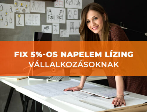 Napelem lízing vagy kölcsön FIX 5% kamattal vállalkozásoknak