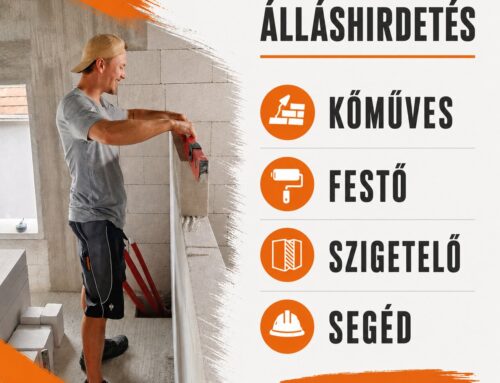 Kőműves, Festő, Szigetelő és Segéd álláslehetőség